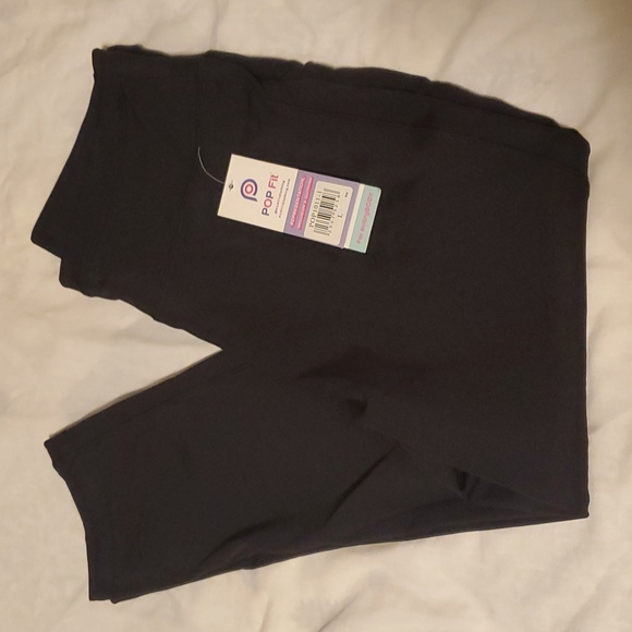 2 Pack POP Fit 1 Regular and 1 Crop Legging in Black Size L NWT - Picture 8 of 10